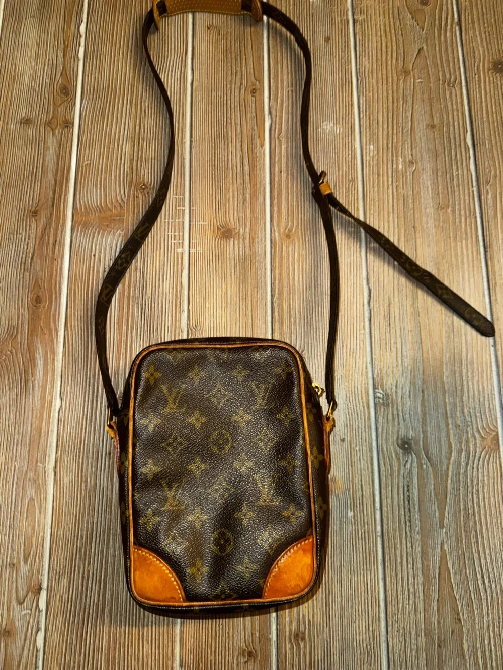 Authentic Vintage Louis Vuitton Monogram Amazone Crossbody Bag with LV bust bag
